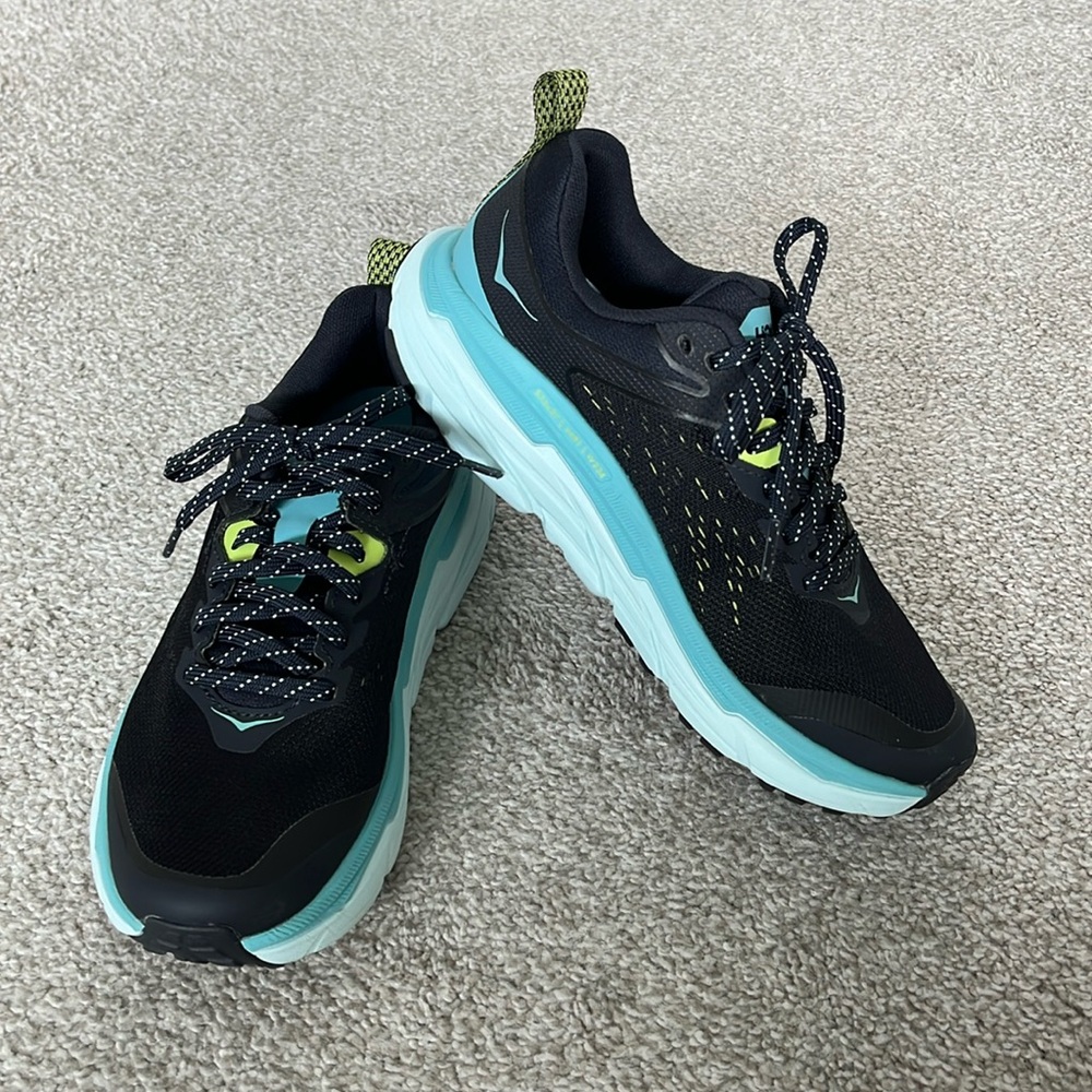 New Hoka One One Challenger ATR size 6.5M, black, navy, teal combo